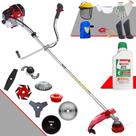 Cortador de Grama Toyama RT43L 43cc 1,7HP Com Sistema Antivibração Roçadeira Completa Com Carretel Nylon e Kit 7 Opções de Corte + EPI + ÓLEO STIHL 2T