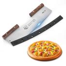 Cortador de pizza AILUROPODA Rocker de 14 polegadas com alças de nogueira