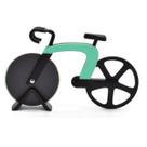 Cortador De Pizza Bicicleta Inox Lâmina Aço Verde com Preto