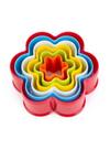 Cortador de Plástico Flor Confeitaria Silver Chef 5 Unidades