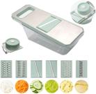 Cortador de vegetais Mandoline de 6 lâminas com tigela de 1,2 kg
