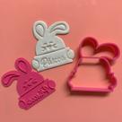 Cortador e Marcador Coelho com Placa Páscoa - D250359 - Ideal para Confeitaria e Artesanato