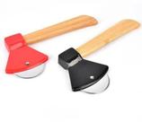 Cortador Fatiador De Pizza Machadinha Em Bambu E Aço Inox - Clink