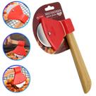 Cortador Fatiador De Pizza Profissional Aço Inox Machadinha