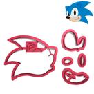 Cortador Modular Sonic Game Infantil Cabeça Animal Ouriço 6cm