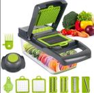 Cortador Multi Fatiador Nicer Alimentos e Frutas Cinza 13 em 1 Cortador Multi Fatiador Nicer Alimentos e Frutas Cinza 13 em 1
