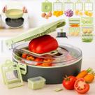 Cortador Ralador Legumes e Verduras 15 em 1 com Lâminas Inox