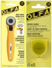 Cortador rotativo de tecidos OLFA 28mm com recarga de 5 lâminas