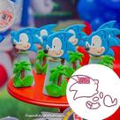 Cortador Sonic 5cm - Personagem Sonic - D260096 - Ideal para Festas e Decoração