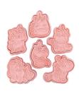 Cortadores de Biscoitos e Massas Kit/6 Unidades Unicórnio