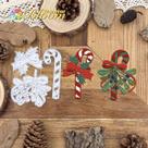 Cortadores Decorativos De Natal: Galhos De Oliveira, Bengalas Doces, Laços E Folhas Em Metal Para