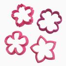 Cortadores Florais de Plástico Biodegradável - Quatro Peças - D250478