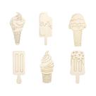Cortados De Madeira De Sorvete De Verão 6/30 Peças, Fatias Em Branco Para DIY, Pintura, Artesanato E Cortados De Madeira De Sorvete De Verão 6/30 Peças, Fatias Em Branco Para DIY, Pintura, Artesanato E