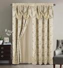 Cortain GLORY RUGS Jacquard Luxury Window, conjunto de 2 painéis, bege, 140 x 213 cm