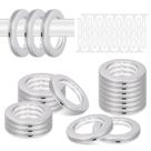 Cortain Grommets Glarks 20 conjuntos de 42 mm ID Plastic Silver