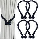 Cortain Tiebacks KLOGTSIND Magnetic Wood Bead, pacote com 4