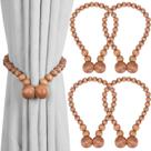 Cortain Tiebacks KLOGTSIND Magnetic Wood Bead, pacote com 4