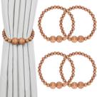 Cortain Tiebacks KLOGTSIND Magnetic Wood Bead, pacote com 4