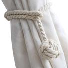 Cortain Tiebacks Melaluxe Heavy Duty Rope, pacote com 4 unidades, bege