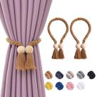 Cortain Tiebacks NICEEC Wooden Ball Magnetic, pacote com 2 unidades, café claro Cortain Tiebacks NICEEC Wooden Ball Magnetic, pacote com 2 unidades, café claro