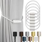 Cortain Tiebacks Porlau White Strong Magnetic, pacote com 6 Cortain Tiebacks Porlau White Strong Magnetic, pacote com 6