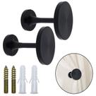 Cortain Tiebacks Shonmogar Zinc Alloy, montado na parede, pacote com 2 unidades pretas