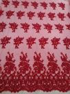 Corte de Tecido TULE BORDADO COM PEDRARIA - 0,70x1,25m - Vermelho Corte de Tecido TULE BORDADO COM PEDRARIA - 0,70x1,25m - Vermelho