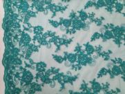 Corte de Tecido TULE DE RENDA - 0,55 x 1,25 m - Verde Jade
