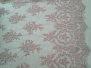 Corte de Tecido TULE DE RENDA - 0,70 x 1,30 m - Rose