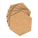Cortiça Adesiva Hexagonal 4mm 29x25 6 Pçs Quadro Decoração