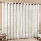 Cortina 2 Mts Sala Quarto Luna Renda para Trilho Comum Baratissima Palha - 100% Poliéster