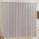 Cortina 2 Mts Sala Quarto Voal e Linho para Trilho Comum Barata Cinza - 100% Poliéster Cortina 2 Mts Sala Quarto Voal e Linho para Trilho Comum Barata Cinza - 100% Poliéster