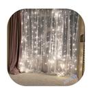 Cortina 300 Led 3,0m x 2,0m 8 Funções Branco Frio Decor Festa Casa Natal 220V