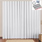 Cortina 4 Mts Sala Quarto Escritório Blackout Original para Trilho Comum - Gelo - 100% Poliéster