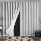 Cortina 5 Metros Blackout De Tecido Com Voil 5,00x2,70