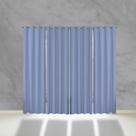 Cortina 5 Metros Para Porta Blackout PVC Azul Liso
