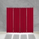 Cortina 5 Metros Porta Blecaute PVC Liso Vermelho 5,60x2,30