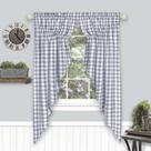 Cortina ACHIM Buffalo Check Swag 183x160 cm Cinza e Branco Cortina ACHIM Buffalo Check Swag 183x160 cm Cinza e Branco