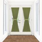 Cortina ACHIM Darcy Rod, painel de porta de bolso, verde, 137x183 cm