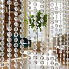 Cortina Acrilica Cristal Transparente Diamante 18 Fios