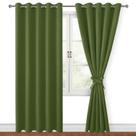 Cortina Aislante Térmica Decorativa Verde Oliva 152x213 cm