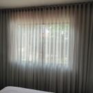 Cortina Alto padrão Voil Gaze Linho + blackout 80% Trilho Suíço Duplo Alto Padrão 8,00x2,80 Luxo