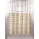 Cortina ante mofo box Banheiro Pvc Visor Estampado losango Transparente Com Ilhós