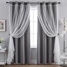 Cortina Anytime Home Blackout and Sheer Layered Grey 52x160cm