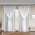Cortina Arezzo 2,00m x 1,70m Varão Simples Tecido Blackout Com Voal Clássica Janela - Gelo - 100% Poliéster Cortina Arezzo 2,00m x 1,70m Varão Simples Tecido Blackout Com Voal Clássica Janela - Gelo - 100% Poliéster