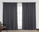 Cortina Atena 2,70m Largura x 2,30m Jacquard Grosso Semi Blackout/Blecaute Ilhós