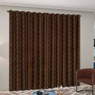 Cortina Atena 3m x 2,80m Jacquard Semi Blackout Marrom Cortina Atena 3m x 2,80m Jacquard Semi Blackout Marrom