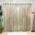 Cortina Aurora Cetim Amassado Tule Pérolas 3,00x2,50m Sala Quarto Varão 3M - Bronze - 100% Poliéster Cortina Aurora Cetim Amassado Tule Pérolas 3,00x2,50m Sala Quarto Varão 3M - Bronze - 100% Poliéster