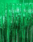 Cortina Backdrop GOER Metallic Tinsel Fringe verde 98x97 cm, pacote com 3