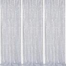 Cortina Backdrop QueenDream Silver Sequin, pacote com 3, 61 x 244 cm